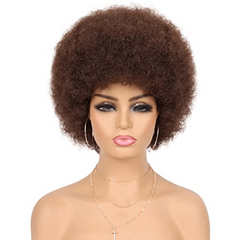 70s Afro Curly Puff Wig for Halloween Christmas Party