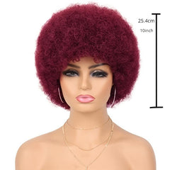 70s Afro Curly Puff Wig for Halloween Christmas Party