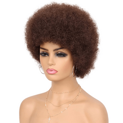 70s Afro Curly Puff Wig for Halloween Christmas Party