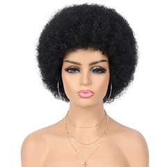 70s Afro Curly Puff Wig for Halloween Christmas Party