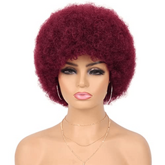 70s Afro Curly Puff Wig for Halloween Christmas Party