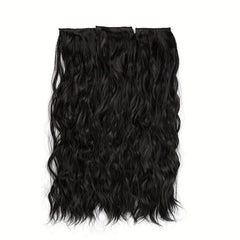 Long Curly Wavy Hair Pieces Synthetic Clip In Hair Extensions For Daily Use