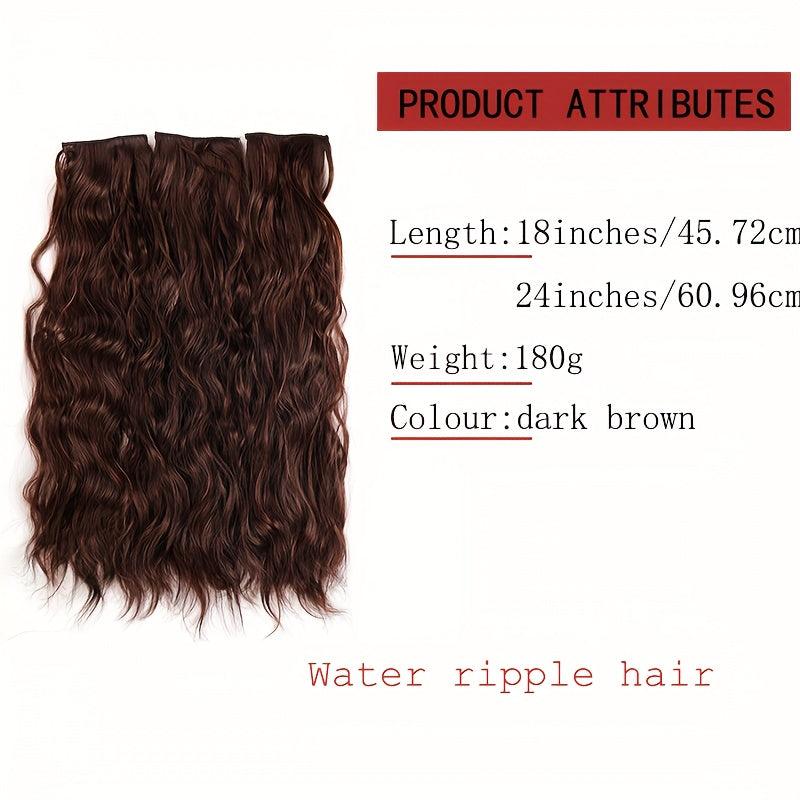 Long Curly Wavy Hair Pieces Synthetic Clip In Hair Extensions For Daily Use