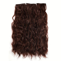 Long Curly Wavy Hair Pieces Synthetic Clip In Hair Extensions For Daily Use