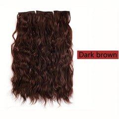 Long Curly Wavy Hair Pieces Synthetic Clip In Hair Extensions For Daily Use