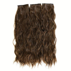 Long Curly Wavy Hair Pieces Synthetic Clip In Hair Extensions For Daily Use