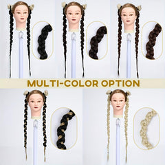 60 96 Cm Braided Ponytail Synthetic Hair Rope Natural Look Daily Use