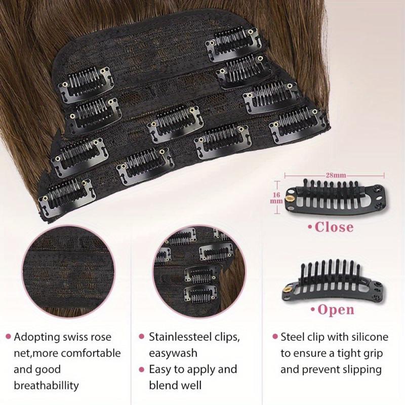 6pcs Long Wavy Hair Pieces Synthetic Clip In Extensions for Daily Use