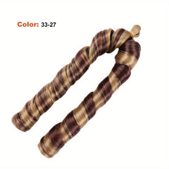 Pre Stretched Braiding Hair French Curl Synthetic Crochet Hair Extensions 55