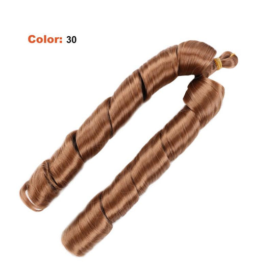 Pre Stretched Braiding Hair French Curl Synthetic Crochet Hair Extensions 55