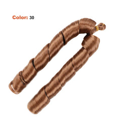 Pre Stretched Braiding Hair French Curl Synthetic Crochet Hair Extensions 55