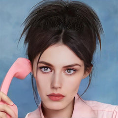 Short Straight Synth Hair Buns Claw Tousled Updo Messy Ponytail