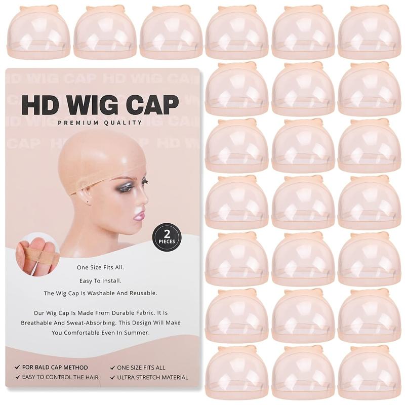 24 Pcs HD Wig Cap for Lace Front Wigs