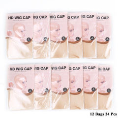 24 Pcs HD Wig Cap for Lace Front Wigs