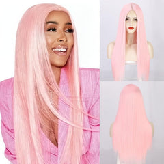 613 Blonde Lace Front Wig 76.2 cm Long Straight Synthetic Wig
