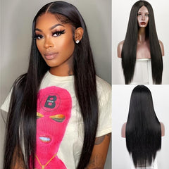 613 Blonde Lace Front Wig 76.2 cm Long Straight Synthetic Wig