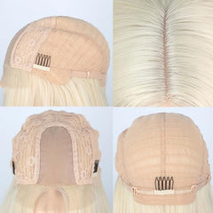 613 Blonde Lace Front Wig 76.2 cm Long Straight Synthetic Wig