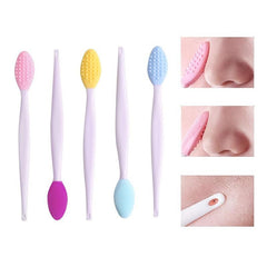 Silicone Blackhead Scrub Brush Double Sided Exfoliating Facial Tool