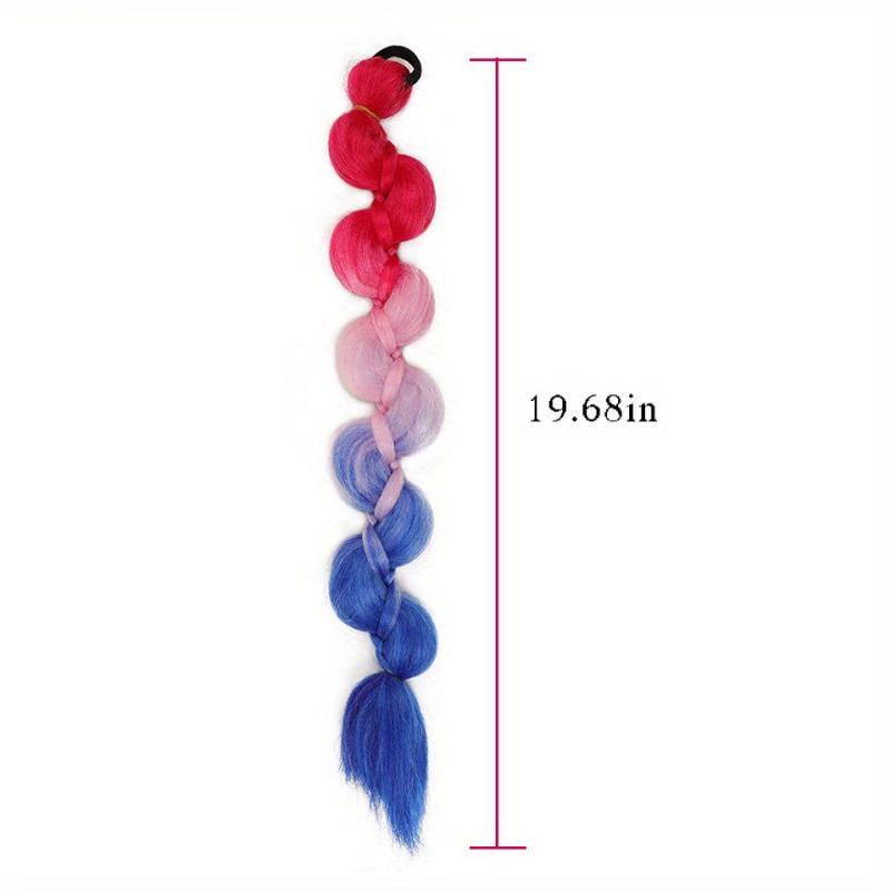 Synthetic Bubble Twist Ponytail Hairpiece Natural Lantern Braid