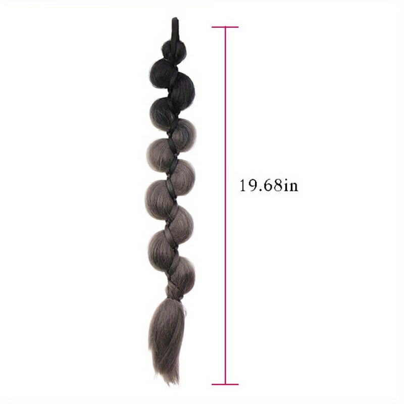 Synthetic Bubble Twist Ponytail Hairpiece Natural Lantern Braid