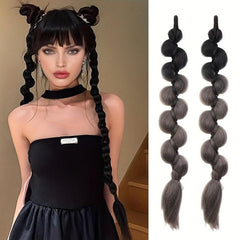 Synthetic Bubble Twist Ponytail Hairpiece Natural Lantern Braid