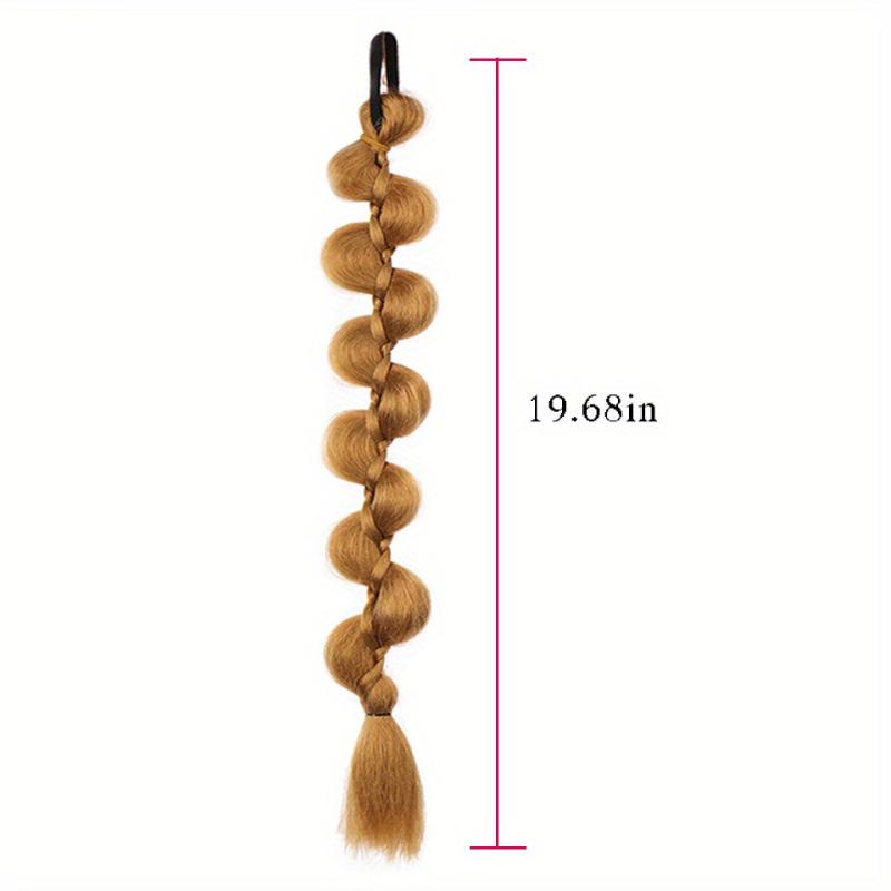 Synthetic Bubble Twist Ponytail Hairpiece Natural Lantern Braid