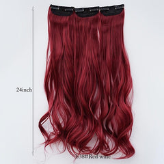 Red Long Curly Hair Wig Set for Cosplay & Halloween