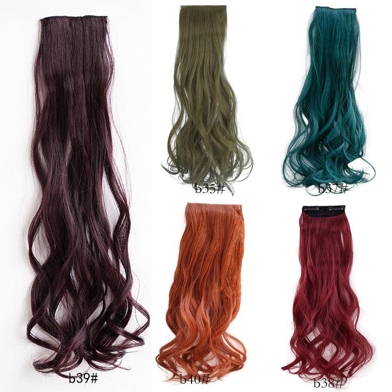 Red Long Curly Hair Wig Set for Cosplay & Halloween