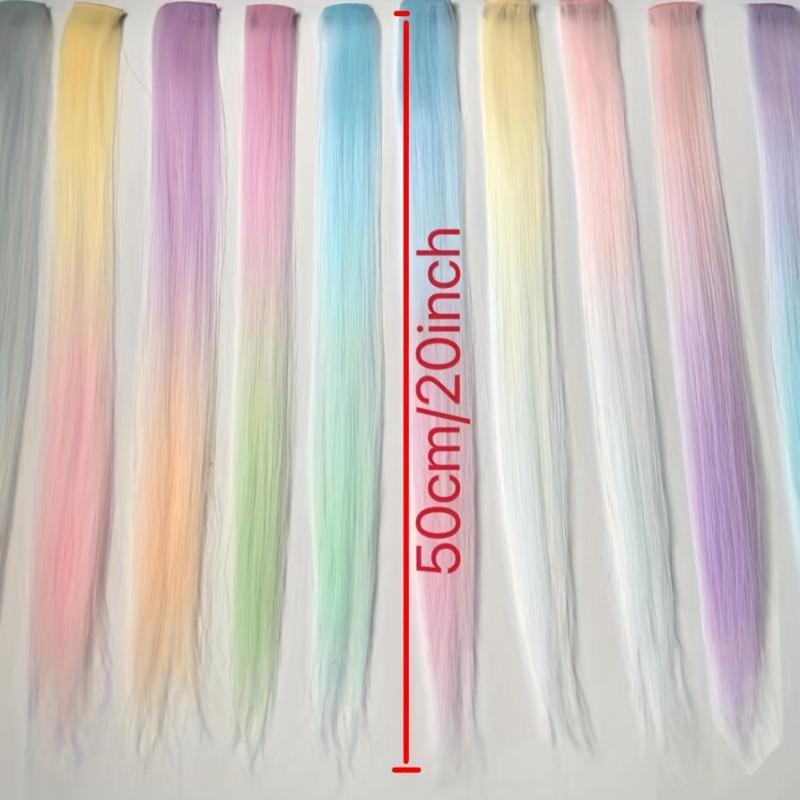 Luminous Straight Hair Extensions for Y2K Party Highlights