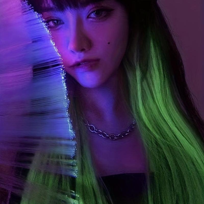 Luminous Straight Hair Extensions for Y2K Party Highlights