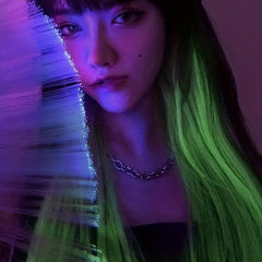 Luminous Straight Hair Extensions for Y2K Party Highlights