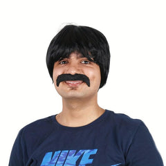 Men's Short Straight Wigs Synthetic Hair Replacement Wigs