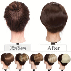 Ombre Drawstring Hair Bun Updo Ponytail Clip In Hair Extensions