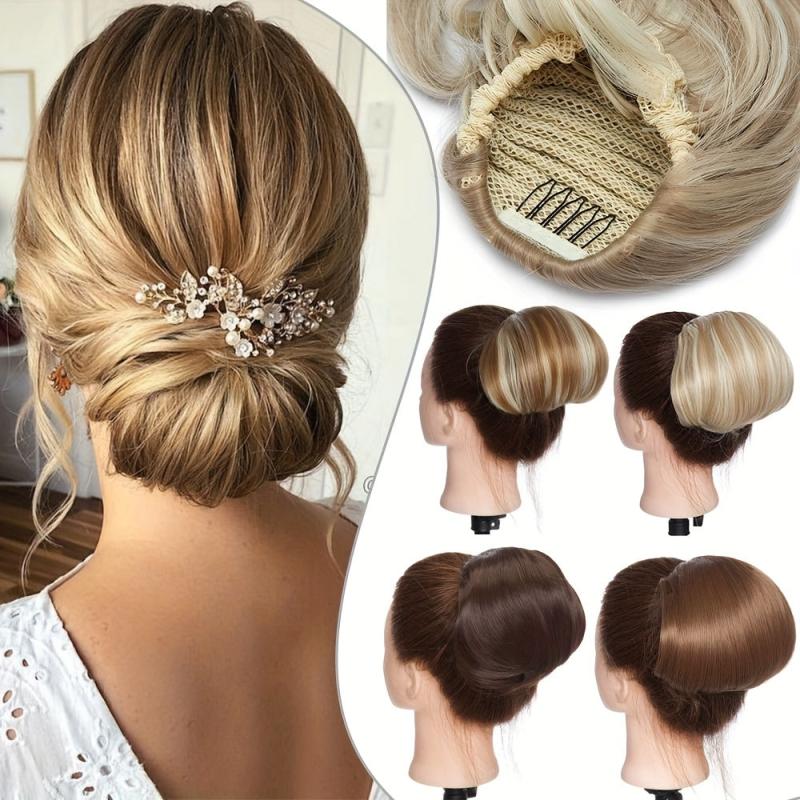Ombre Drawstring Hair Bun Updo Ponytail Clip In Hair Extensions