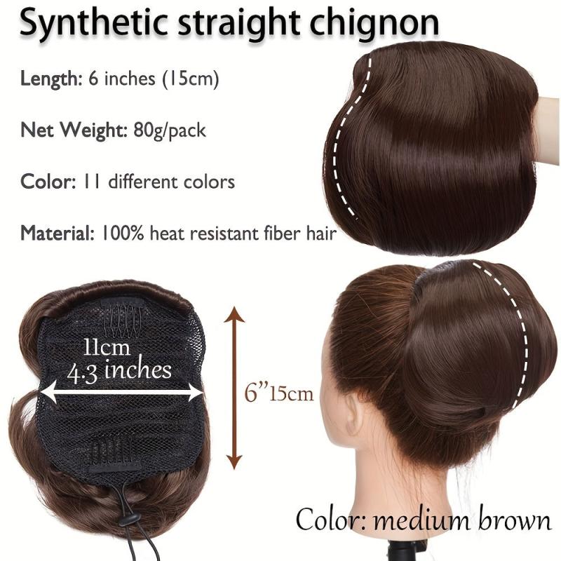 Ombre Drawstring Hair Bun Updo Ponytail Clip In Hair Extensions