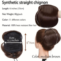 Ombre Drawstring Hair Bun Updo Ponytail Clip In Hair Extensions