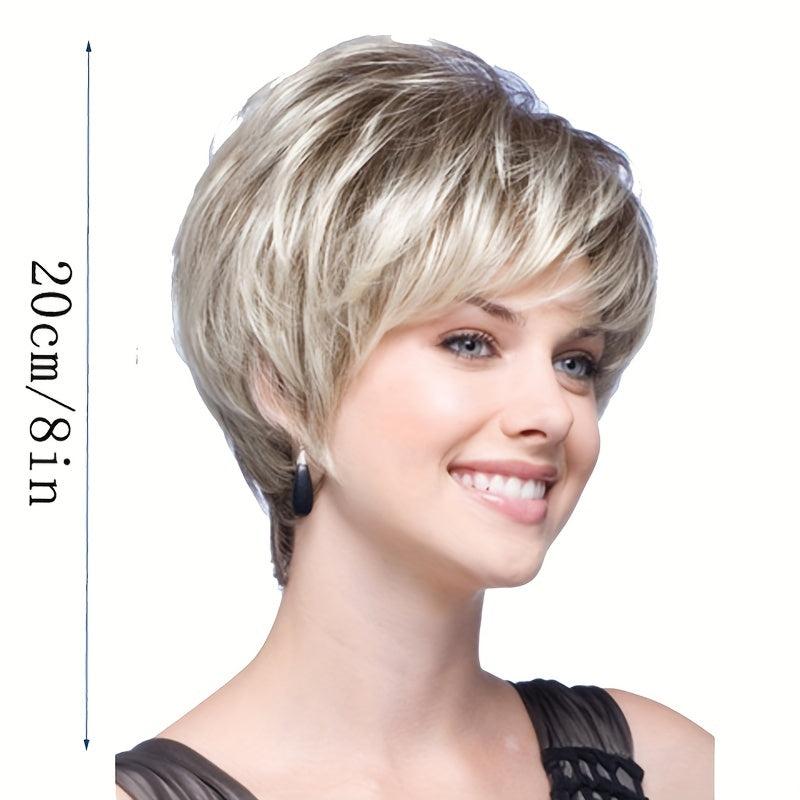Short Curly Bob Cut Wig With Bangs Synthetic Wig Heat Resistant