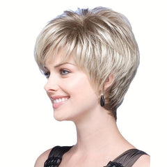 Short Curly Bob Cut Wig With Bangs Synthetic Wig Heat Resistant