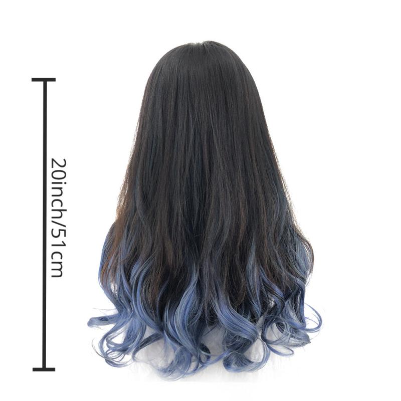 Wavy Clip In Hair Extensions 1 Piece Brown Blonde Ombre Curly Hairpiece