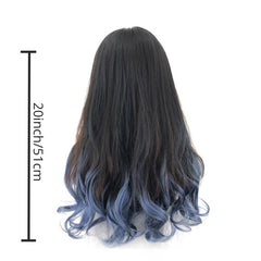 Wavy Clip In Hair Extensions 1 Piece Brown Blonde Ombre Curly Hairpiece
