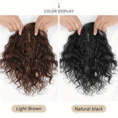 Curly Topper With Bangs Clip In Synthetic Hair Pieces