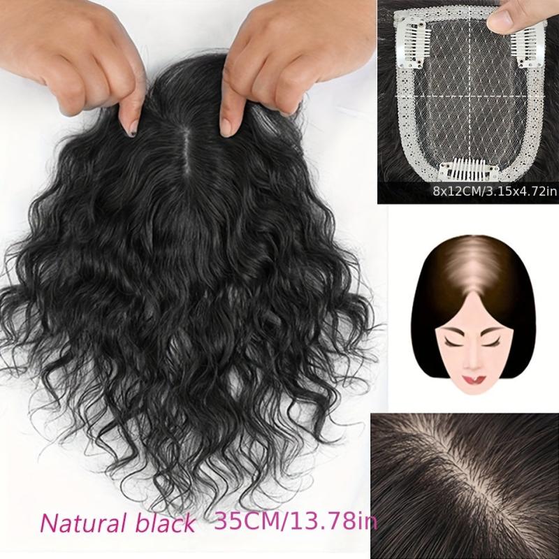 Curly Topper With Bangs Clip In Synthetic Hair Pieces