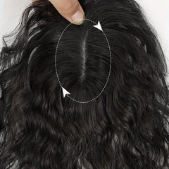 Curly Topper With Bangs Clip In Synthetic Hair Pieces