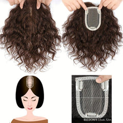 Curly Topper With Bangs Clip In Synthetic Hair Pieces
