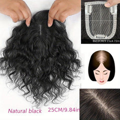 Curly Topper With Bangs Clip In Synthetic Hair Pieces