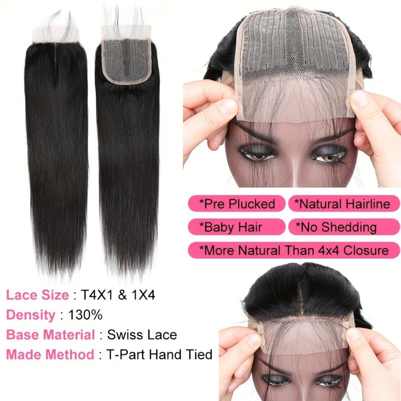 T4x4x1 Lace Closure Straight Wave Brazilian Human Hair