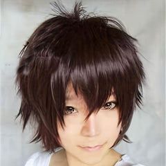 Short Straight Cosplay Halloween Wig 30 48 Cm Costume Synthetic Hair Replacement