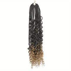 45 72 Cm Crochet Box Braids Extensions Curly Ends 3X Braids Ombre Hair For Women