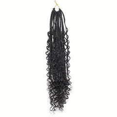 45 72 Cm Crochet Box Braids Extensions Curly Ends 3X Braids Ombre Hair For Women