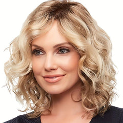 Short Curly Bob Wig Bangs Heat Resistant